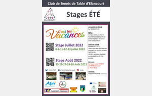 STAGES ETE